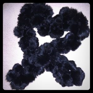 Black rabbits fur scarf